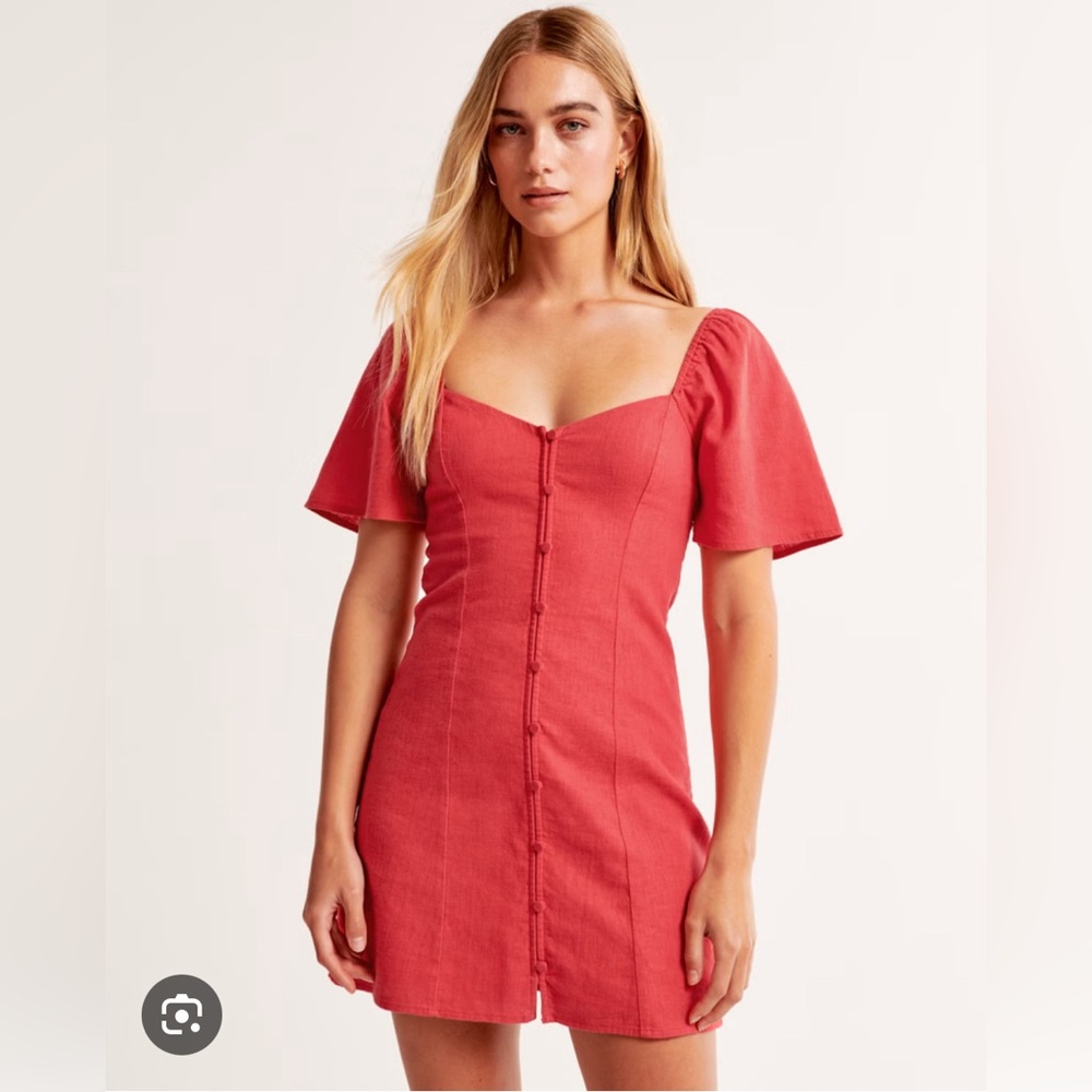 Abercrombie Linen-Blend Button-Through Mini
Dress XXL